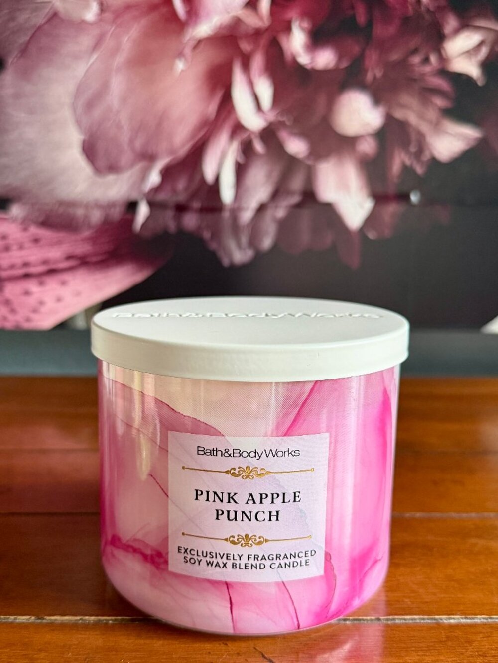 NEW PINK APPLE PUNCH 3-Wick Candle Bath & Body Works